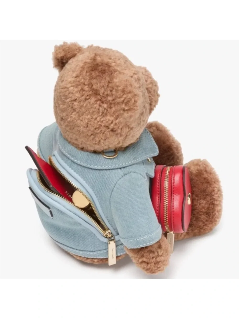 Kate Spade “Katie Bear” w/ Red Heart Coin Purse Crossbody Bag - Picture 4 of 13